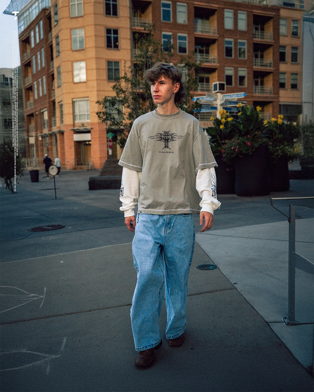 Grey Cross Chopper Longsleeve
