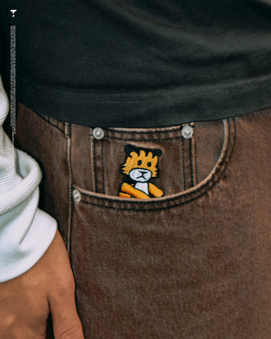 Washed Brown Denim