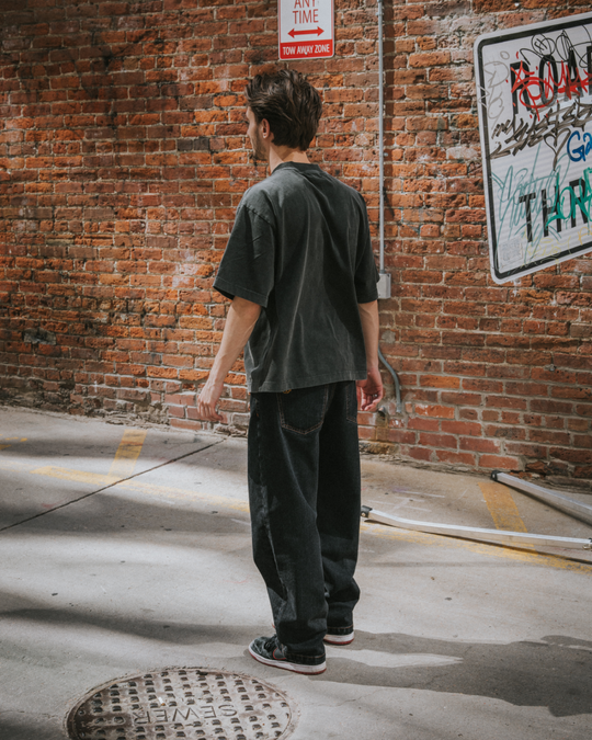 Washed Black Graffiti Tee